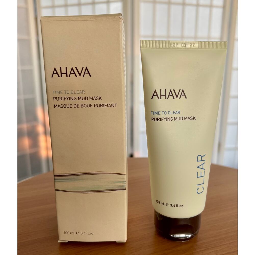 AHAVA Time to Clear‎ Purifying Mud Mask 3.4 oz New in Box Authentic